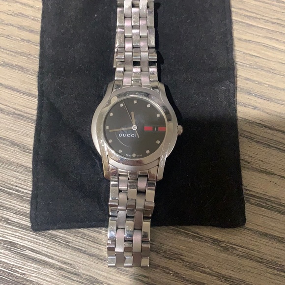Mens Gucci 5500XL 11 Diamond stainless steel watch - Main Image